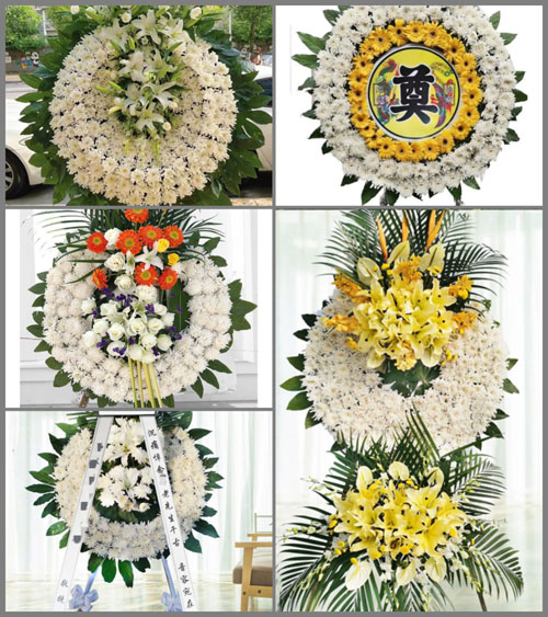 山东青岛莱西市南墅镇山前庄村花圈速递